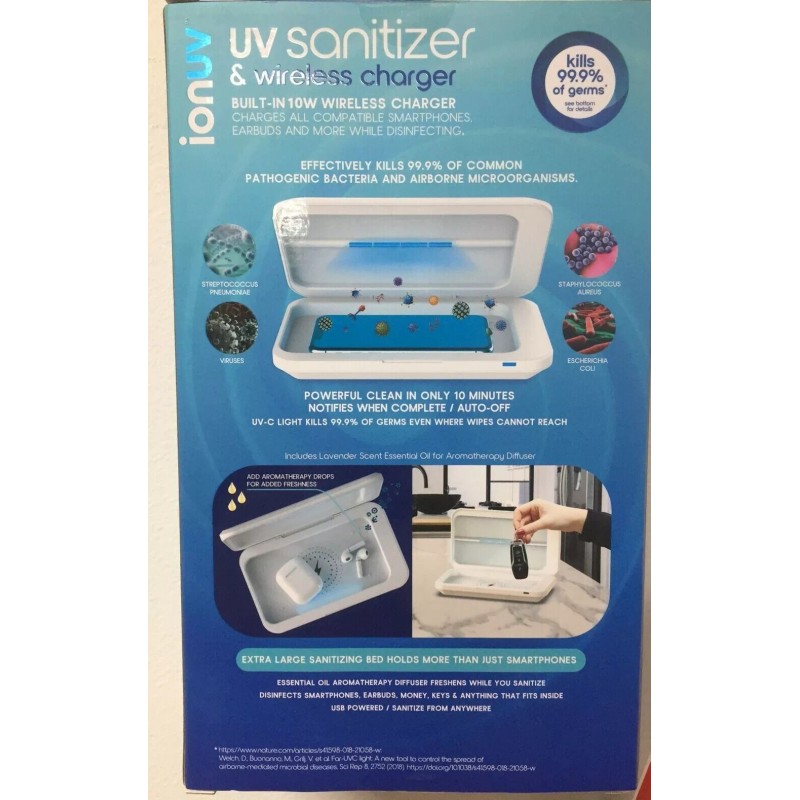 ION Tzumi Ion UV Cell Phone Sanitizer &/and Aromatherapy Diffuser