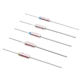 CompStudio 5Pcs 200C Celsius Circuit Cut Off Temperature Micro Thermal Fuse 10A 250V