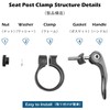 TRIWONDER Seat Clamp, 1.1 inches (28.6, 31.8, 34.9 mm), Seat