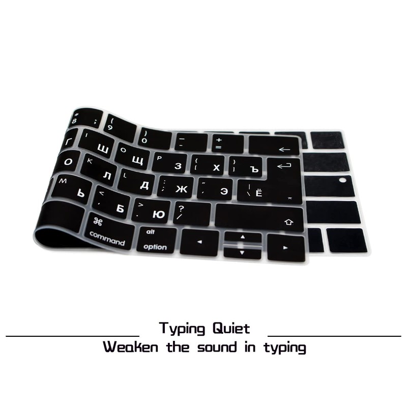 HRH Russian Language Silicone Keyboard Cover Skin for MacBook Pro