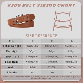 WELROG Kids Belt for Boys and Girls - Boy's Black PU Leather Belt for School Uniform Jeans Classic Belt for Boys Age 6-10