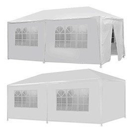 Saturnpower 10'x20' Outdoor Wedding Party Tent Camping Shelter Gazebo Canopy with Removable Sidewalls Easy Set Patio Garden Sunshade BBQ Pavilion Awning for Picnic
