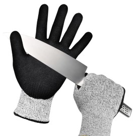 thsgrt Cut Resistant Gloves, Top Rank Cut Resistant & Anti-Slip, Level A5 Cut Resistant Gloves, Work Gloves, Blade Proof, Anti-Slip, Disaster Prevention, Abrasion Resistant, Tear Resistant, Coating