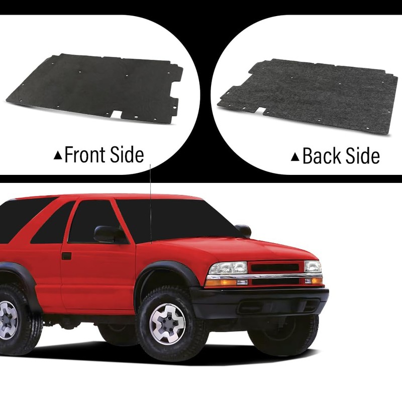 G-PLUS Front Hood Insulation Pad Compatible with Chevy S10/GMC Sanoma