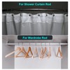 sourcing map Curtain Rod Closet Holders, 1'' Stainless Steel Wardrobe