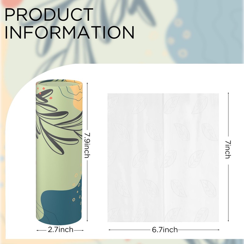 UBTKEY Car Tissue Holder with 3-ply Facial Tissues Bulk, Round