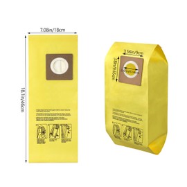 ORTVS AH10243 Disposable Vacuum Bag for Hoover Commercial CU2 Vacuum Cleaner CH54013 CH54015 CH54113 CH54115 Upright Bags for HushTone Replacement, Yellow (10 Pack)