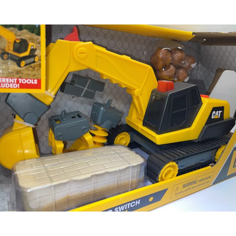 CAT Power Switch Excavator w/Buildable Dirt -Funrise Toys- New In
