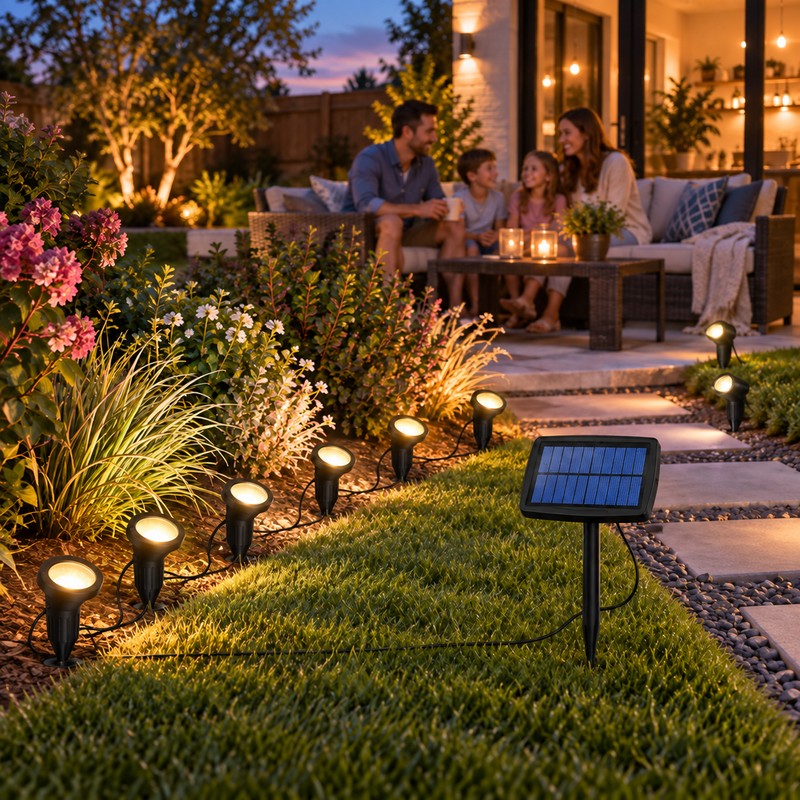 10-Pack Outdoor Solar Landscape Lights with IP65 Water Resistance