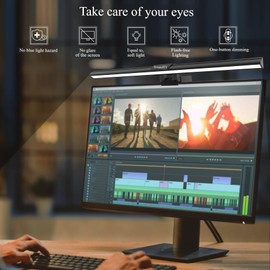 Computer Monitor Light Bar, LED Screen Light Bar for Workspace, Dimmable Monitor Lamp, Touch Control Monitor Lamp for Desk/Office/Home/Game, for Eye Caring
