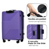 espidoo 3-Piece Hardshell Luggage Set: Purple ABS Spinner Suitcase with