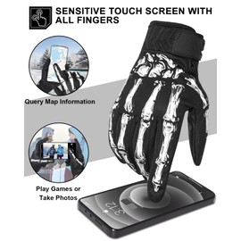 RIGWARL 10F°- 50F°Upgraded Winter Gloves Warm Waterproof, Thermal Cotton Cycling Gloves for Men Women with Touch Screen, Cold Weather Drving Gloves for Runing Camping Hiking Bike Walking Skiing Snow