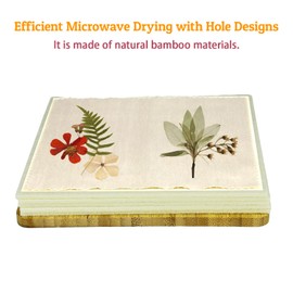 Microwave Flower Press Kit for Pressed Floral Art – 6.5”x6.5” Identical Design with Venting Holes, 5-Layer Capacity, DIY Pressed Flower Frame & Dried Flowers Crafts (Identical Floral Center)