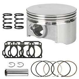 XlKOBY Racing 70mm Flat Top Piston and .550 Ring Kit Compatible with Predator 212cc 224cc GX160 GX200 6.5HP Engine Mini Bike Go Kart Performance Parts with Head Gasket & 18lb Valve Springs