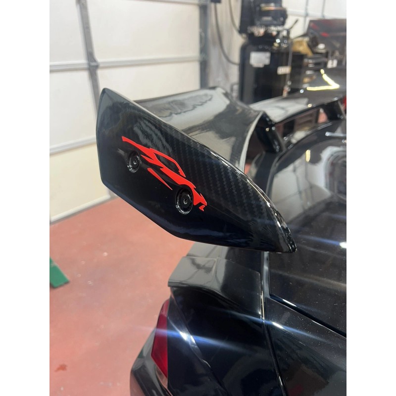 Corvette C8 Corvette New Rear High Wing Sillowette Vinyl Decals