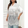 IMXPW Lace Jersey Shirts for Women Number Print Cute Summer
