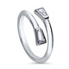 BERRICLE Sterling Silver Bypass Cubic Zirconia CZ Wrap Fashion Ring