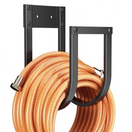 Garden Hose Holder Wall Mount - Metal Water Hose Hanger for Outside, Durable Hook for Garden, Garage, or Yard Storage