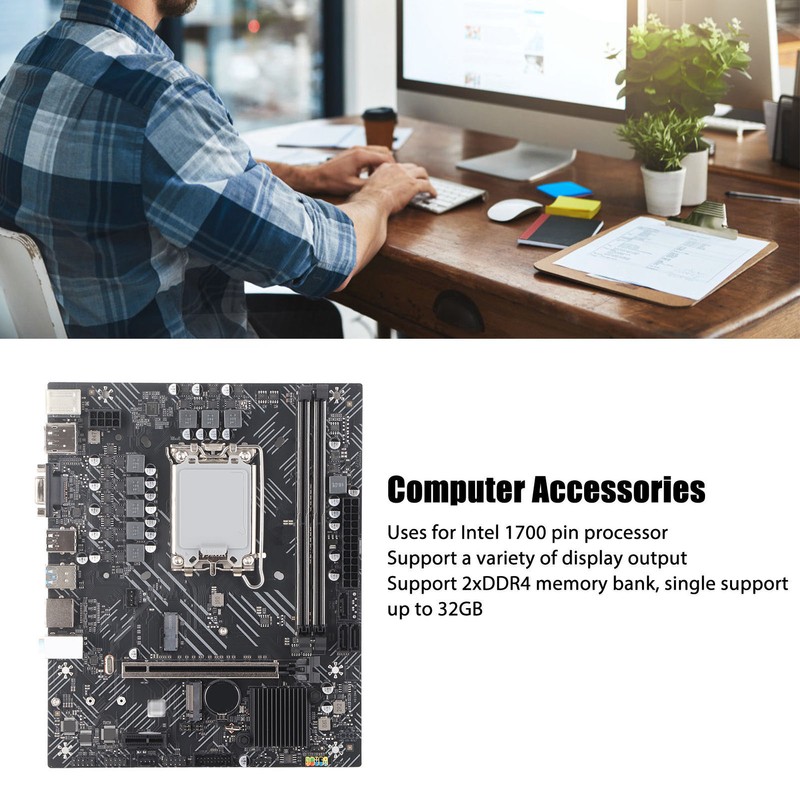 Motherboard M LGA 1700 Pin DDR4 Desktop Computer Motherboard for
