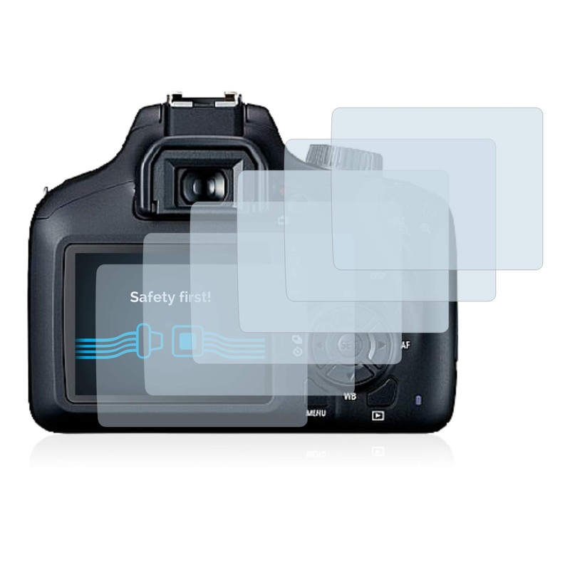 Savvies 6 Pack Screen Protector compatible with Canon EOS 4000D
