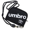 Umbro Bi-fold Wallet with Diagonal Logo Polyester Shoulder Strap Black,