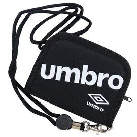 Umbro Bi-fold Wallet with Diagonal Logo Polyester Shoulder Strap Black, multicolor (black / white)