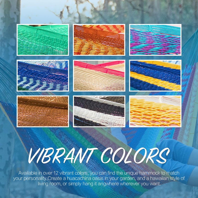PNAEUT Mayan Hammock, Handwoven XL Thick Soft Rope Hammocks for