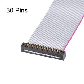 sourcing map IDC Wire Ribbon Cable FC/FD Male A Type 30 Pin Pitch 2.54 mm 0.5 m Long