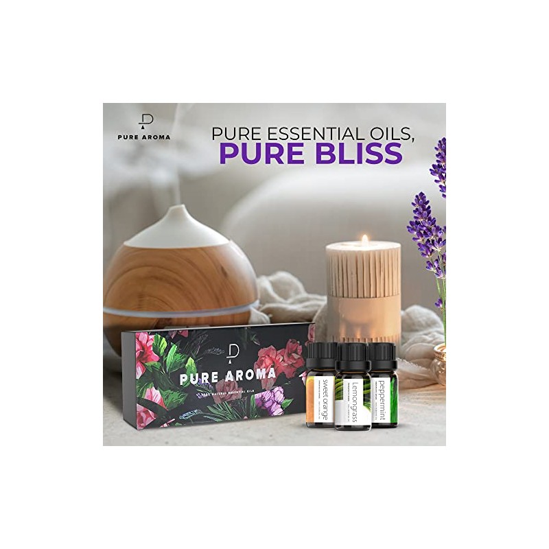 PURE AROMA Set de aceites esenciales 100% puros - 6