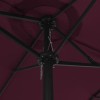 Bordeaux Red 181.1"x106.3" Garden Parasol with Aluminum Pole Sun ShelterColor: