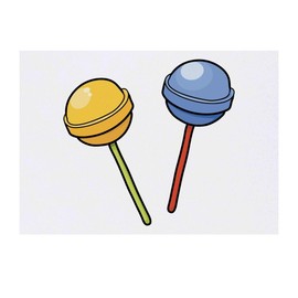 Azeeda 'Bunter Lutscher' Temporäres Tattoo - Hautfreundlicher & Ungiftiger Abziehbild · Wasserfest (TO00074073)