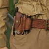 TOURBON Men Leather EDC Organizer Sheath Handmade Tactical Multitool Pouch