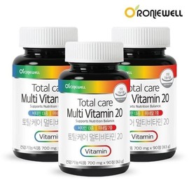 Roniwell [로니웰] 토탈케어 멀티비타민 20 90정 x 3개 (총 9개월분)