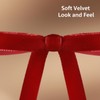 24Pcs Red Velvet Bows 5x7 Inch Pre-Tied Red Velvet Bows