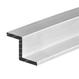 M-740 3/4" x 3/4" x 1/8" Wall Clear Satin Anodized Aluminum Z Channel (6 FT)