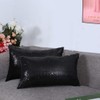 Eternal Beauty Set of 2 Sequin Decorative Pillow Cover Black