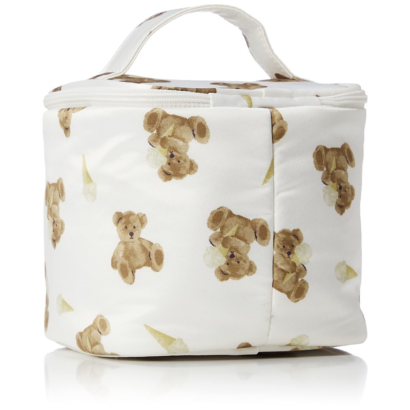 Gelato Pique PWGB221667 OWHT Women's Gelato Bear Pattern Vanity Pouch,