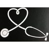 C60367 (White) Heart Stethoscope 7x5