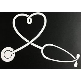 C60367 (White) Heart Stethoscope 7x5
