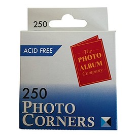 The Photo Album Company Dispenser Box with 250 Photograph Photo Corner - Clear PACK OF 3