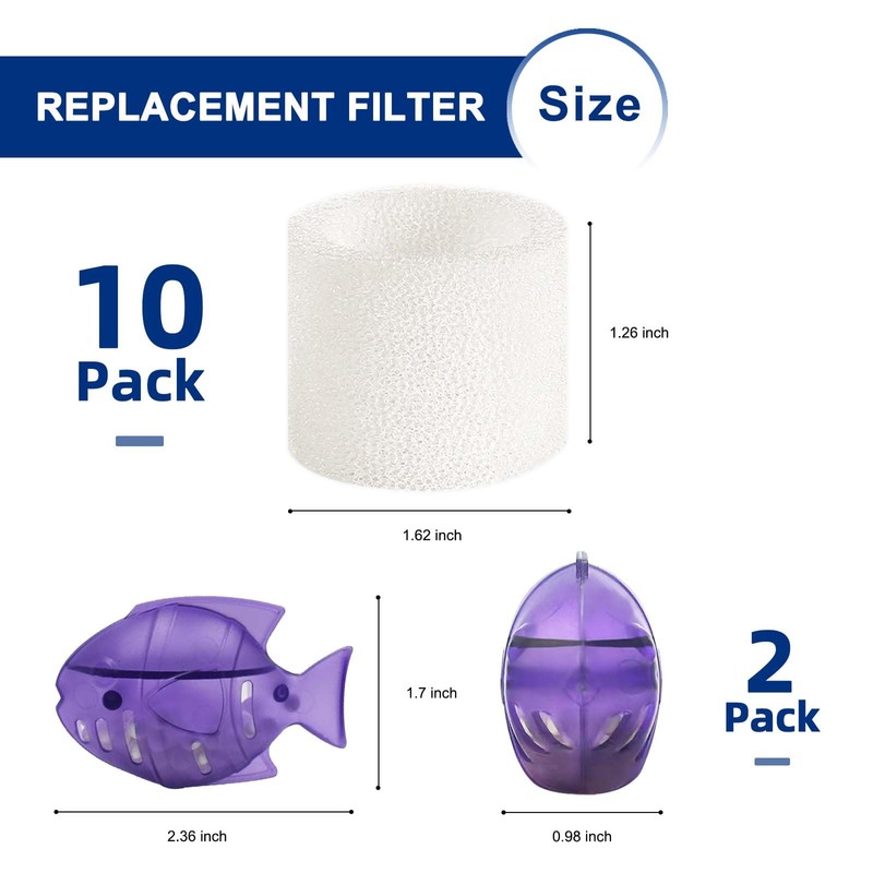Top-Fill Humidifier Replacement Filter Compatible with Levoit Dual150 Dual200S Classic160