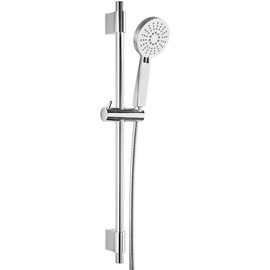 BadeStern Shower Rail with Shower: Shower Rail Set with Hand Shower and Stainless Steel Hose, 3 Jet Types (Shower Hose, Shower Set, Shower Holder)