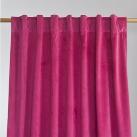 gisewood Berry Velvet Curtains for Bedroom Window with Back Tab, Super Soft Vintage Luxury Heavy Drapes, Room Darkening Thermal Insulated Curtain for Living Room, W52 by L84 inches, 2 Panels