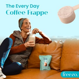 Freezo Classic Premium Blended Iced Coffee | Lower Calorie Frappe, Naturally Flavored | Bag Makes 8-10 servings | Instant Coffee Powder Mix | Prepare Freezochino Latte Drinks | Serve Cold