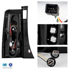 AKKON - For 03-07 Scion XB bB Black Bezel Rear LED Tail Lights Brake Lamps Replacement Pair Left + Right