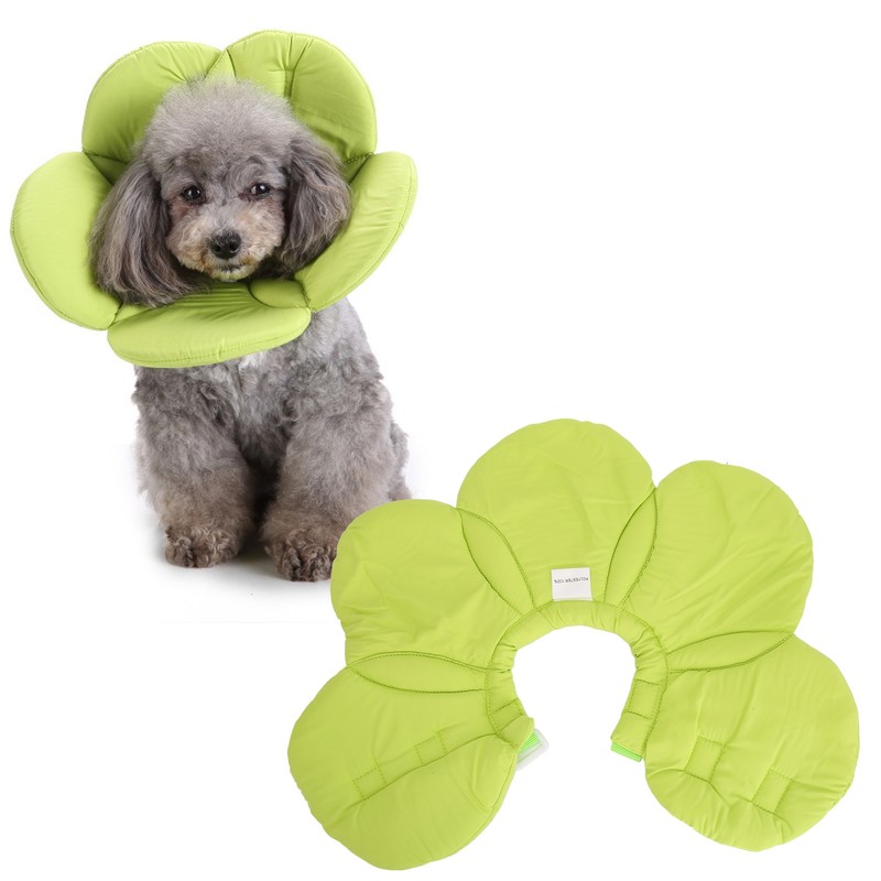 Pet Recovery Collar Adjustable Lightweight Prevent Licking Sunflower Shape Cute