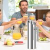 Smooth Silver Stainless Steel Water Pitcher with Ice Guard, Polished
