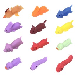 MisFun Pack of 12 Slingshot Dinosaur Finger Toys, Finger Dinosaur for Shooting, Elastic Slingshot Dino, Slingshot Dinosaur Toy, Dinosaur Party Toy for Adults and Children