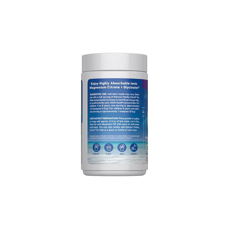 Natural Vitality CALM Kids, The Kids' Calm-Focus Drink Mix, Berry,