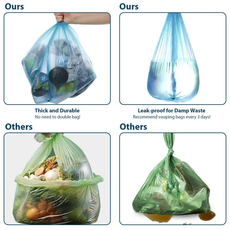 Kryrinl 1.2 Gallon Flap-Tie Mini Trash Bags 125 Count Small,